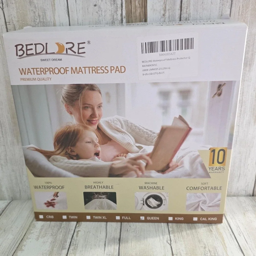BEDLORE Waterproof Mattress Pad Queen Size Premium Quality 10 Year Warranty